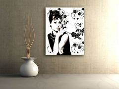 Dipinto a mano POP ART AUDREY HEPBURN 80x100 cm