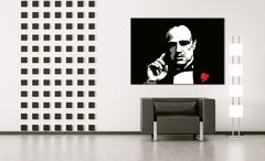 Dipinto a mano POP ART THE GODFATHER VITO CORLEONE 70x100 cm