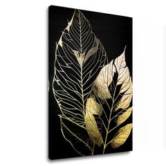 Tocco d'oro su tela DANCING LEAVES OF THE WIND 60x80 cm